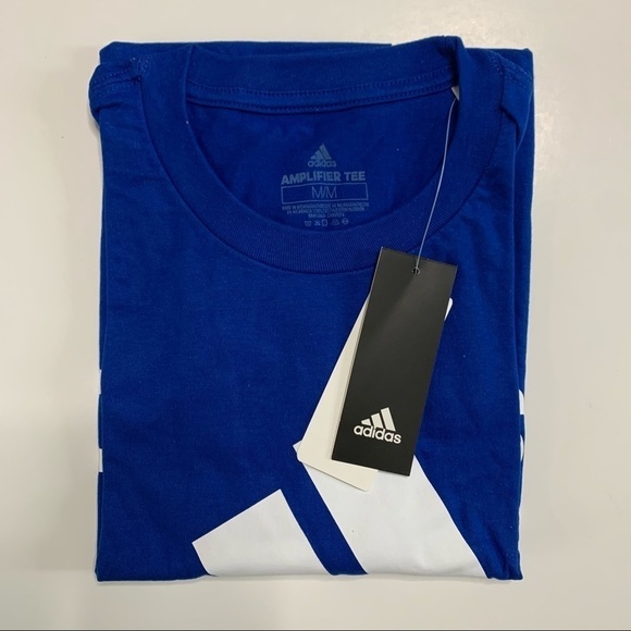 Adidas New With Tags Mens Blue Basic BOS Tee Size Medium - Picture 2 of 4